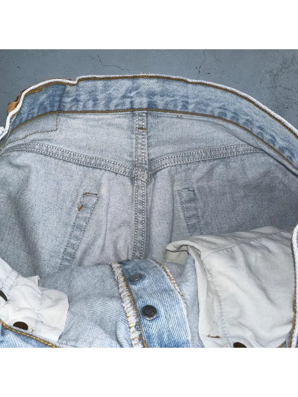 Levis 501 Vintage 90s USA XX Straight Leg Jeans Blue Light Wash 34x38 Act 30x33